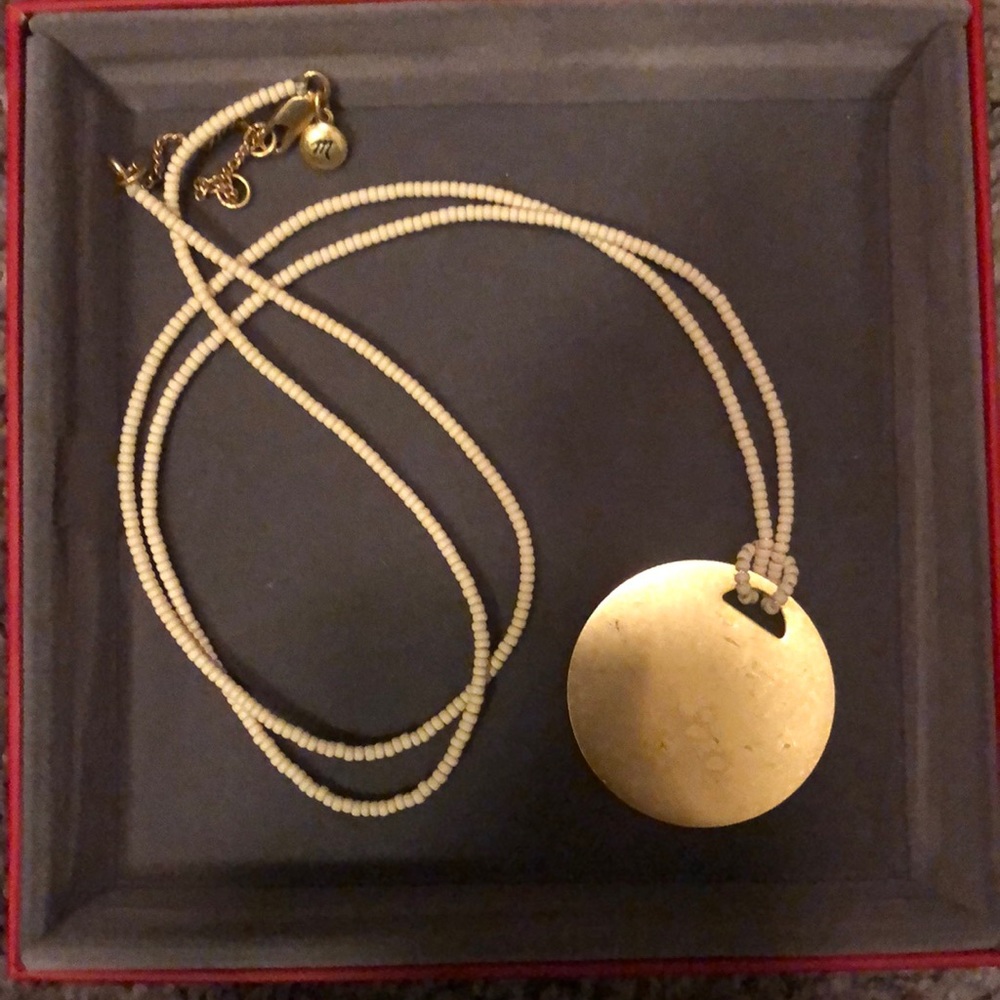 Madewell gold & cream pendant necklace